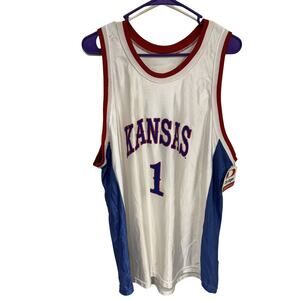 Vintage Kansas Jayhawks Dodger Men's Size ?? Basketball Jersey #1 Coca Cola - LN